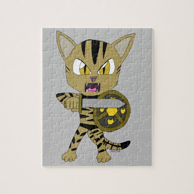 Chibi-Kriegerkatze Puzzle (Vertikal)