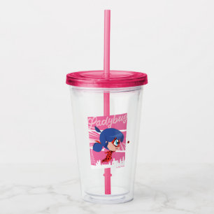 Chibi Ladybug in Paris Acryltrinkbecher