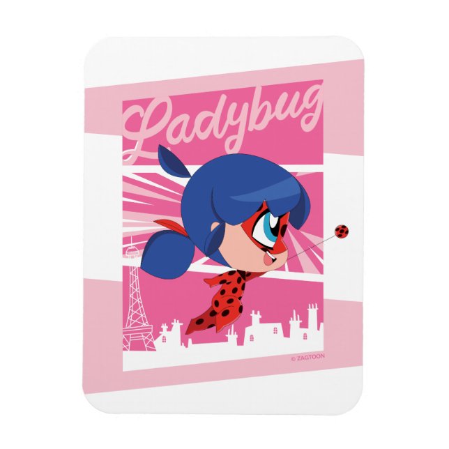 Chibi Ladybug in Paris Magnet (Vertikal)