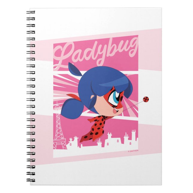 Chibi Ladybug in Paris Notizblock (Vorderseite)