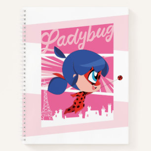 Chibi Ladybug in Paris Notizbuch