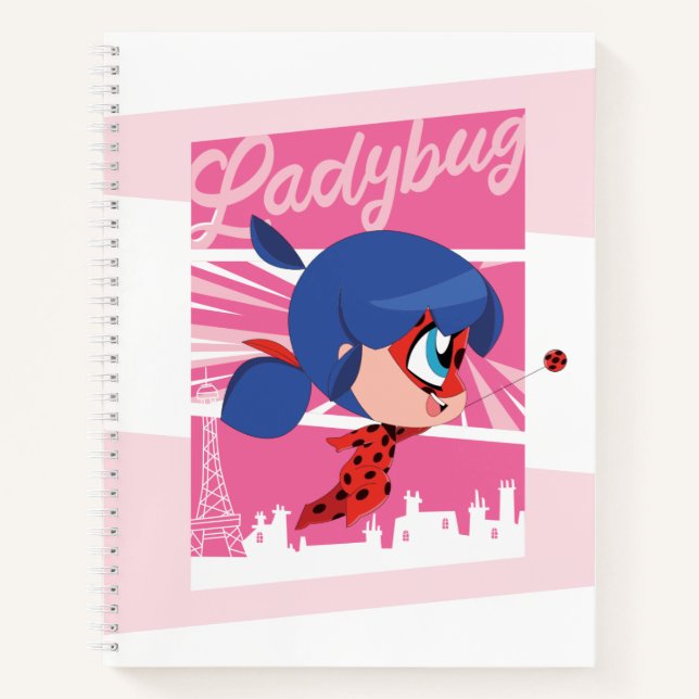 Chibi Ladybug in Paris Notizbuch (Vorderseite)