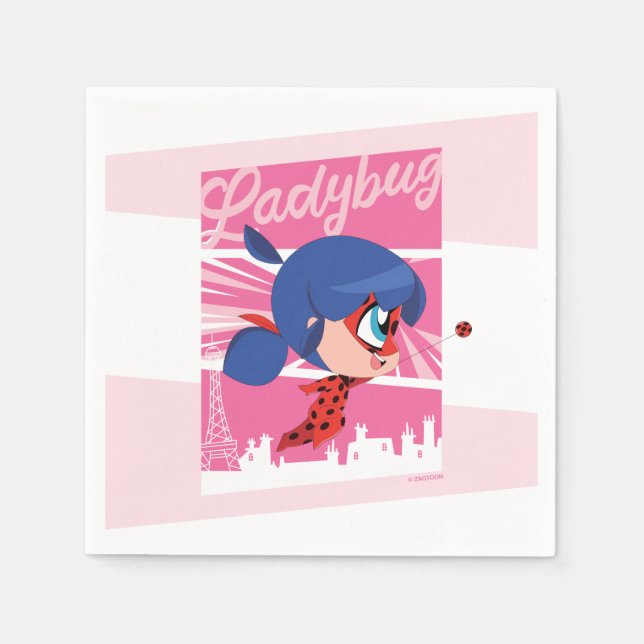 Chibi Ladybug in Paris Serviette (Vorderseite)