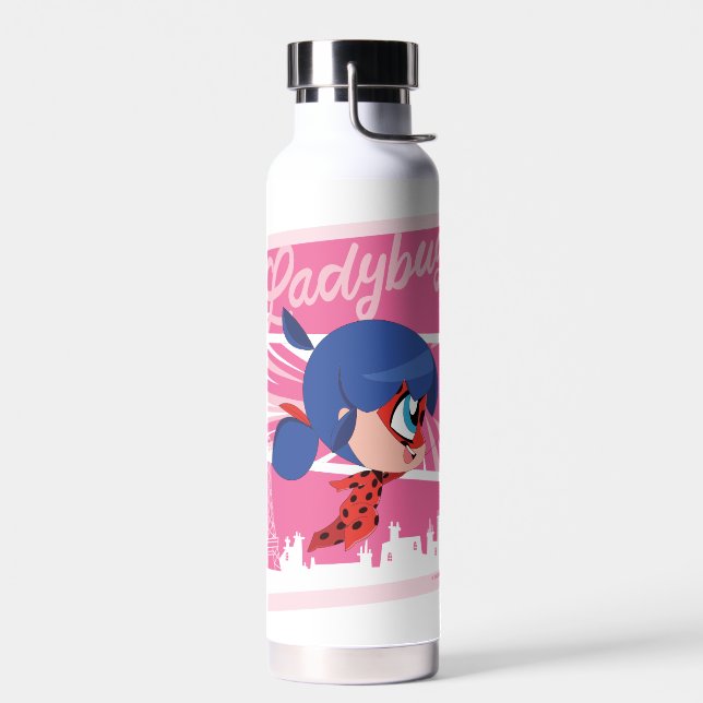 Chibi Ladybug in Paris Trinkflasche (Links)