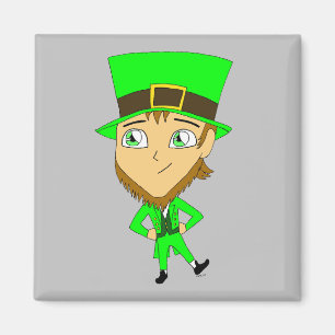 Chibi leprechaun magnet