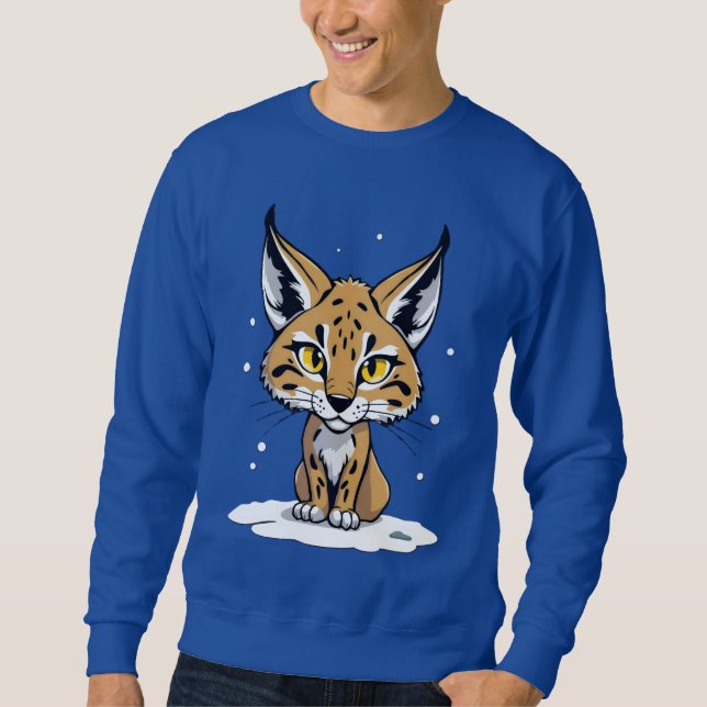 Chibi-Luchs im Schnee Sweatshirt (Vorderseite)