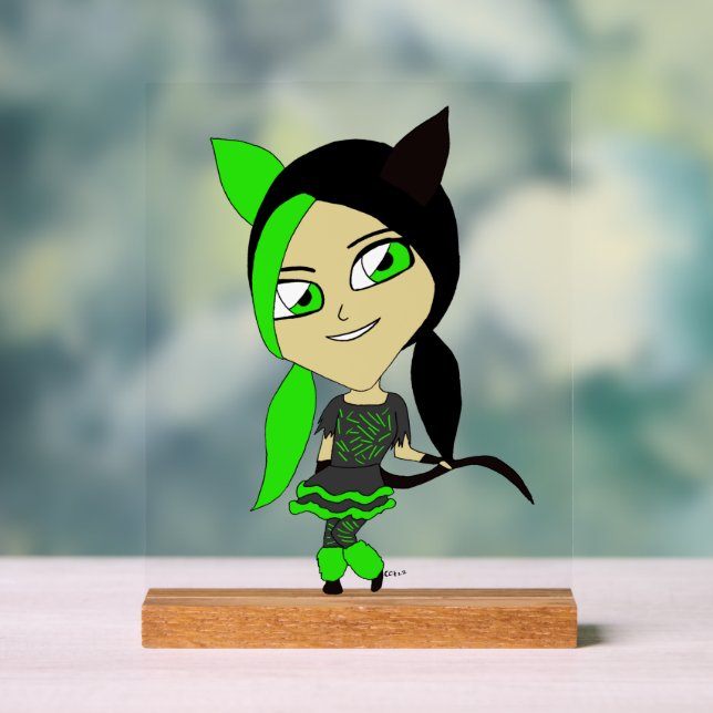 Chibi-Mädchen Acrylschild (Neutral)