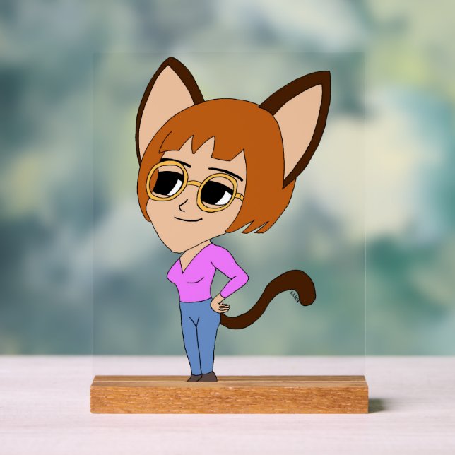 Chibi-Mädchen Acrylschild (Neutral)