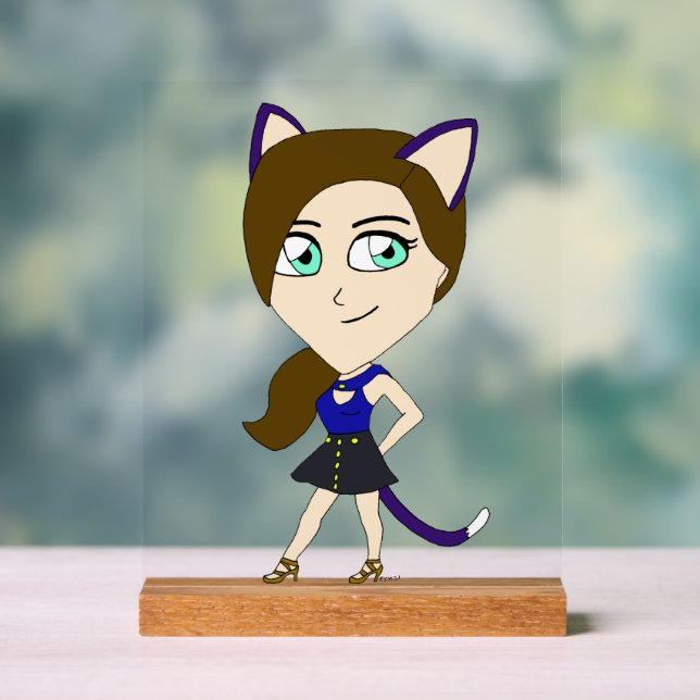 Chibi-Mädchen Acrylschild (Neutral)