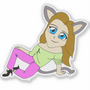Chibi-Mädchen Aufkleber