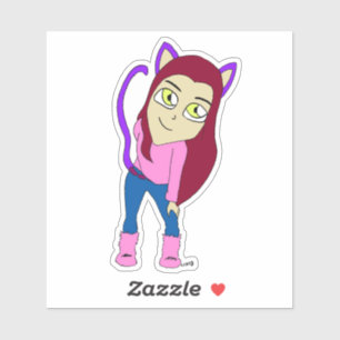 Chibi-Mädchen Aufkleber