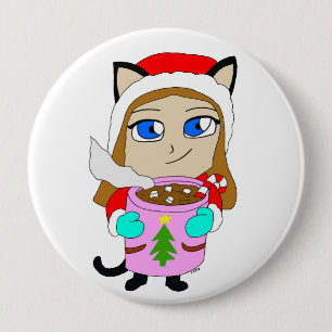 Chibi-Mädchen Button