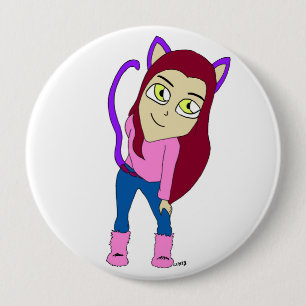 Chibi-Mädchen Button