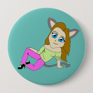 Chibi-Mädchen Button