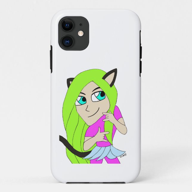 Chibi-Mädchen Case-Mate iPhone Hülle (Rückseite)
