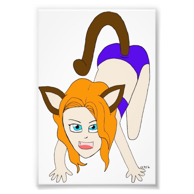 Chibi-Mädchen Fotodruck (Vorne)