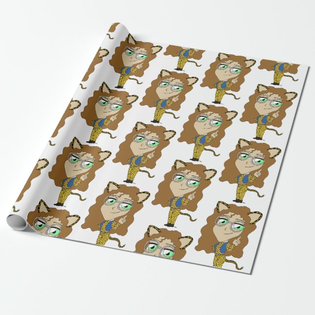 Chibi-Mädchen Geschenkpapier (Ungerollt)