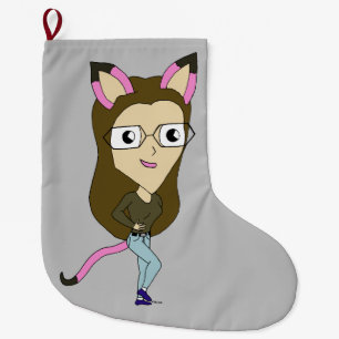Chibi-Mädchen Großer Weihnachtsstrumpf