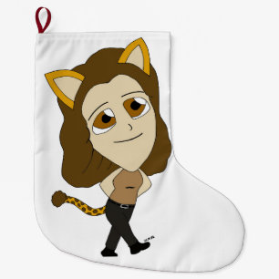 Chibi-Mädchen Großer Weihnachtsstrumpf
