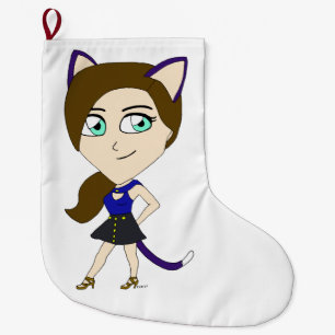 Chibi-Mädchen Großer Weihnachtsstrumpf