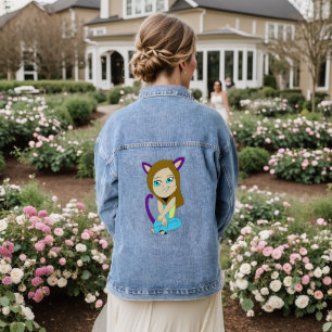 Chibi-Mädchen Jeansjacke