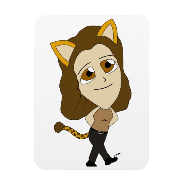 Chibi-Mädchen Magnet (Vertikal)