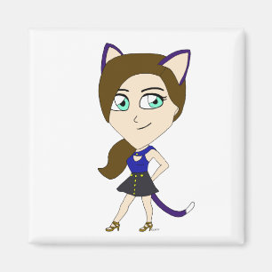 Chibi-Mädchen Magnet