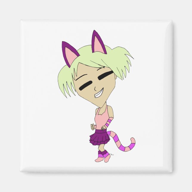 Chibi-Mädchen Magnet (Vorne)