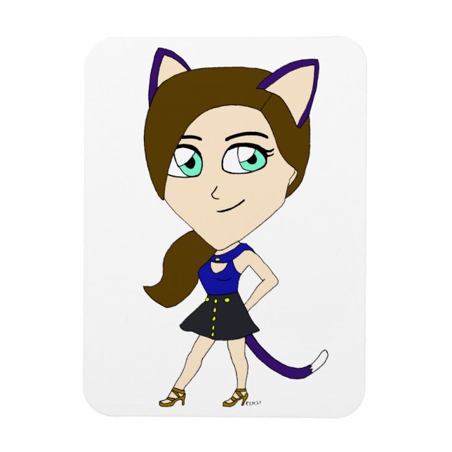 Chibi-Mädchen Magnet (Vertikal)