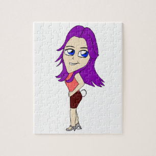 Chibi-Mädchen mit einem Hasenschwanz Puzzle