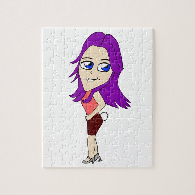 Chibi-Mädchen mit einem Hasenschwanz Puzzle (Vertikal)
