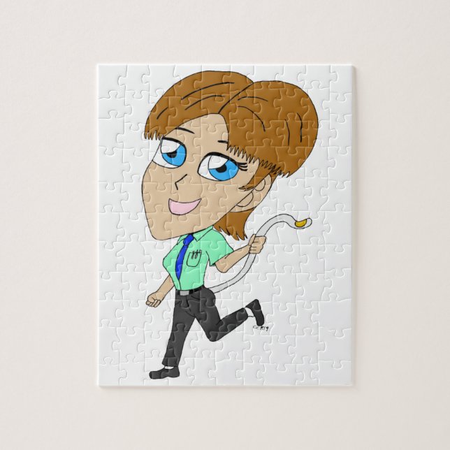 Chibi-Mädchen mit einem Schwanz Puzzle (Vertikal)
