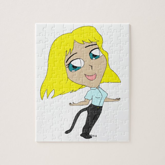 Chibi-Mädchen mit einem Schwanz  Puzzle (Vertikal)