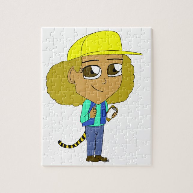 Chibi-Mädchen mit einem Tigerschwanz Puzzle (Vertikal)