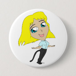 Chibi-Mädchen mit Schwanz Button