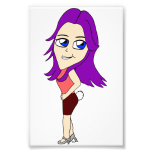 Chibi-Mädchen mit sonnigen Schwänzen Fotodruck