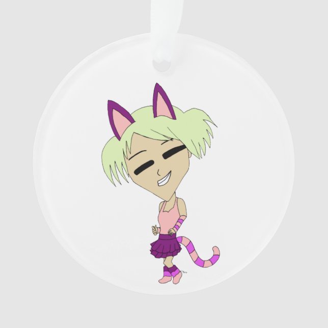 Chibi-Mädchen Ornament (Vorderseite)