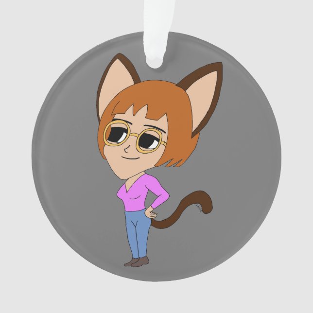 Chibi-Mädchen Ornament (Vorderseite)
