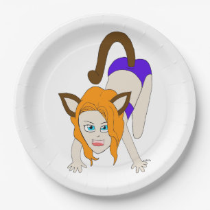 Chibi-Mädchen Pappteller