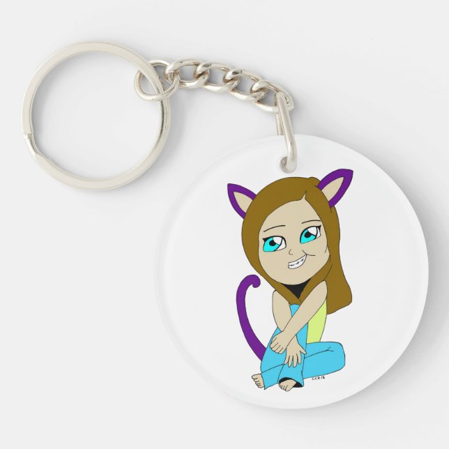 Chibi-Mädchen Schlüsselanhänger (Vorderseite)