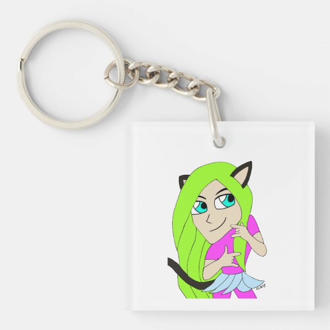 Chibi-Mädchen Schlüsselanhänger (Vorderseite)