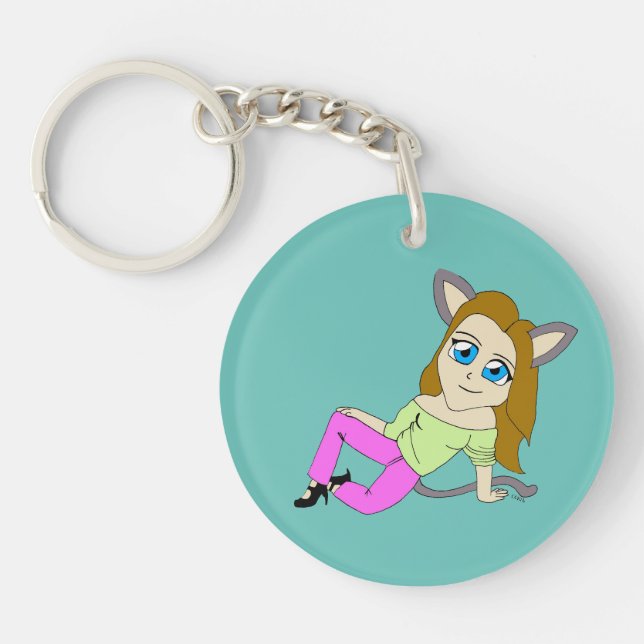 Chibi-Mädchen Schlüsselanhänger (Vorderseite)