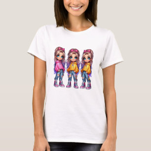 Chibi Mädchen – süßer Anime-Stil Kawaii T-Shirt