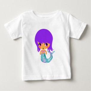 chibi magisches Meerjunghaar lila Baby T-shirt