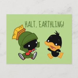 Chibi MARVIN THE MARTIAN™ & DAFFY DUCK™ Postkarte