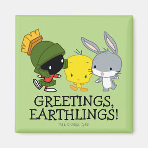 Chibi MARVIN THE MARTIAN™, TWEETY™ & BUGS BUNNY™ Magnet