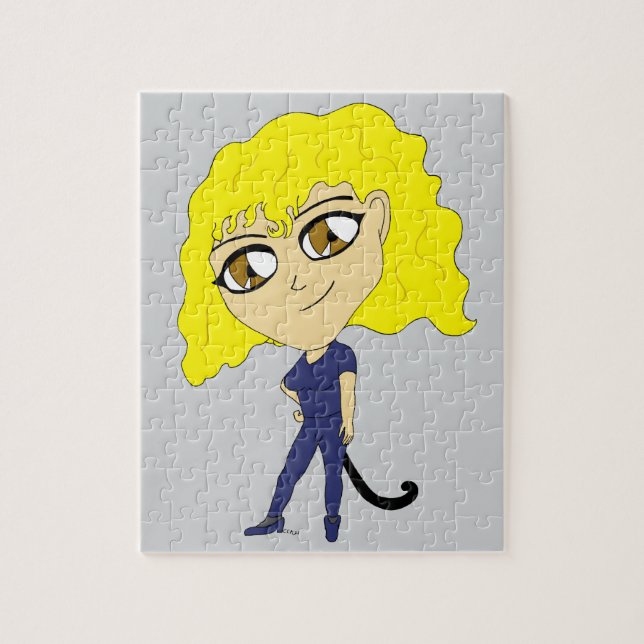Chibi mit einem katzenähnlichen Schwanz Puzzle (Vertikal)