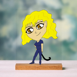 Chibi mit einer Katze wie Schwanz Acrylschild