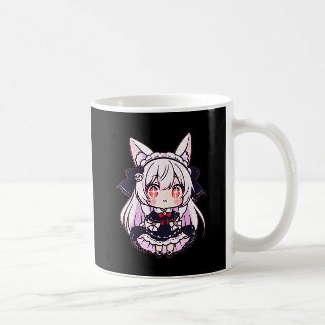 Chibi Neko Gothic Lolita Kaffeetasse (Rechts)