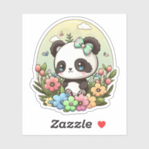 Chibi Niedlich Panda Kawaii Frühsticker